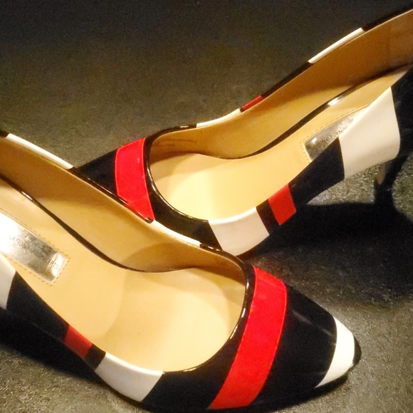 INC International Concepts Heels RBW Stripes Size 6 #031626b - Picture 4 of 8
